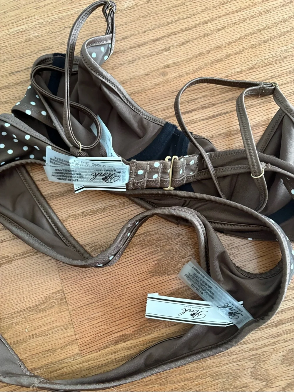 Frankie's Bikinis Brown Polka Dot Two-Piece Bikini